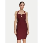 Guess Cocktail obleka W6YK57 Z1044 Bordo rdeča Slim Fit