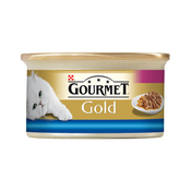 PURINA GOURMET GOLD Vlažna hrana za mačke - Duo Riba i spanać u sosu 85g