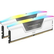 Corsair Vengeance RGB, DDR5-6000, CL36, XMP 3.0 - 32 GB Dual-Kit, white CMH32GX5M2E6000C36W