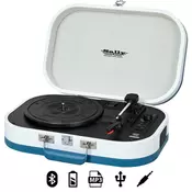 Trevi TT 1020 Sally prijenosni gramofon, Bluetooth bijelo-plavi