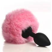 Tailz Fluffy Bunny Tail Silicone Plug Pink