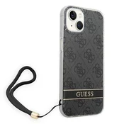 Guess Etui Guess 4G Print Strap za iPhone 14 Plus - črn