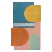 Plavi rucno raden vunen tepih 200x290 cm Lozenge Bright Multi – Flair Rugs