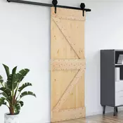 vidaXL Vrata NARVIK Naravna 70 x 210 cm Masiven borov les