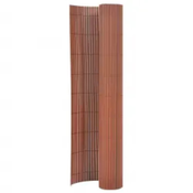 vidaXL Dvostranska vrtna ograja 110x400 cm rjava
