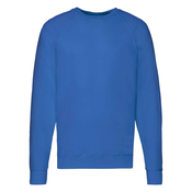 Blue Mens Sweatshirt Lightweight Raglan Sweat Fruit of the Loom