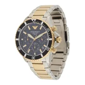 Emporio Armani Analogna ura World Explorer zlata / črna / srebrna