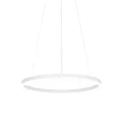 Dizajnerska viseča svetilka bela 60 cm, vključno z LED, 3-stopenjska zatemnitev - Anello