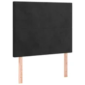 Vidaxl Vzglavje postelje črno 100x5x118/128 cm žametno