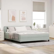 vidaXL vidaXL Box Spring postelja z vzmetnico Svetlo siva 180x200 cm Žamet, (22052475)