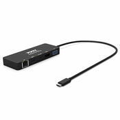PORT DESIGN Potovalna priklopna postaja USB-C v VGA/HDMI/Ethernet/USB 3.0. (901909)