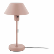 Svijetlo ružicasta stolna lampa s metalnim sjenilom (visina 36 cm) Office Retro – Leitmotif