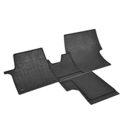 Rubber car mats Opel Vivaro 2019- (front, 2 seats, tunnel)