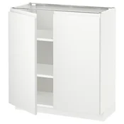 METOD Podni element s policama/2 vrata, bela/Voxtorp matirano bela, 80x37 cm
