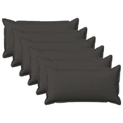 vidaXL Prevleka za blazino 6 pcs HOUTEN Temno siva 40 x 70 cm