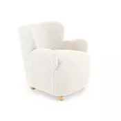 Fotelja Houston 2097 (Krem) Svijetlo smeda, 82x80x80cm, Tkanina, NogeNogeGambe: Drvo