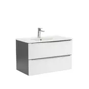 Vario Trim 80 spodnja omarica z umivalnikom antracitno bela