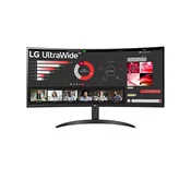 LG UltraWide 21:9 Curved QHD Monitor 34WR50QC-B - 34 Inches, HDR10, PBP Mode, OnScreen Control, AMD FreeSync, 100Hz, Black