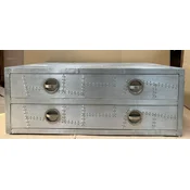 Casa Padrino aluminum airplane aviator coffee table silver 120 cm - Aluminum airplane aviator furniture