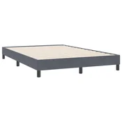 Vidaxl posteljni okvir brez vzmetnice temno siva 140x220 cm žamet