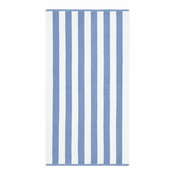 Bela/modra bombažna brisača 90x140 cm Stripe Jacquard – Bianca
