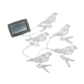 Garden Line SONČNA VRTNA GIRLANDA DL 2 + 1,2 M PTICE S KLIPOM 5 LED TOPLA BELE *6063
