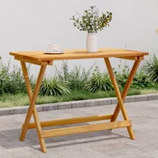 shumee vidaXL Zložljiva vrtna miza 90x52,5x65 cm masivni akacijev les