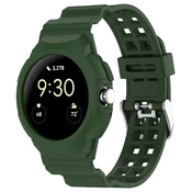 Silikonski pas Techsuit W065 za Google Pixel Watch/Watch 2/Watch 3 41mm/Watch 4 41mm - zelen