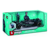 Bburago 1:24 RACE Formula F1 - Mercedes-AMG F1 W14 E (2023) #44 Lewis Hamilton z voznikom