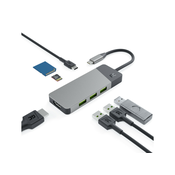 Green Cell Hub USB-C Connect adapter 3xUSB 3.1 HDMI 4K 60Hz USB-C PD 85W