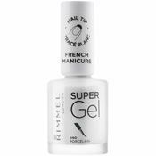 Rimmel Super Gel Step 1 gel lak za francusku manikuru nijansa 090 Porcelain 12 ml