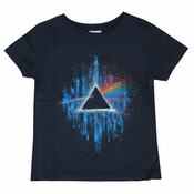 Metalik majica djeca Pink Floyd - DSOTM Blue Splatter NAVY - ROCK OFF - GDAPFTS01BN