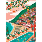 TREFL Puzzle Premium Plus Umetnost barv: Positano, Italija 1000 kosov