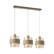Luster na sajli VALENTINO 3xE27/15W/230V bež/transparentan