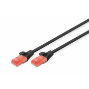 CAT 6, U-UTP patch cord, PVC AWG 26/7, length 1 m, color black