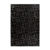 Kayoom RAVNO TKANA PREPROGA Bijou 125 Schwarz / Gold   200/290 cm   črna, zlate barve