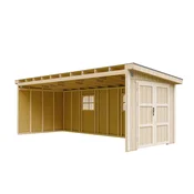 Timbela Vrtna hišica vrhunske kakovosti 14,3 m2 - V231x248x648 cm - Brez tal in stranske stene - Timbela M941B, (5000117187)