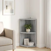 vidaXL Kotna polica 2 ravni 41,5 x 41,5 x 72 cm Inženirski les