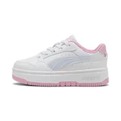 PUMA Rebound Femme Holo 2.0 Sneakers Kids, Shoes, White/Pink Shimmer, 30