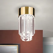 ORION LED stropna svjetiljka Prism, kristalno staklo, O10cm, zlatna - Podrucje hodnika - zlato, naravno
