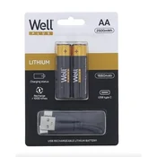 WELL Lithium olovka akku (AA) 1660mAh 2kom