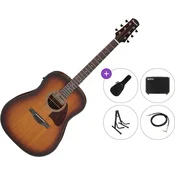 Ibanez AAD54E-OMH Premium SET Mahogany Sunburst Elektroakustična dreadnought