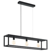 EGLO viseča svetilka ELSWICK 3x60 W črna 49564