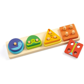 Drvena igračka za sortiranje Djeco -  1, 2, 3, 4, Basic