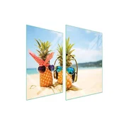 shumee ZAŠČITNA STEKLENA KROŽNIKA ZA KUHINJO 2x35x52 ANANAS