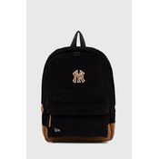 Pamučni ruksak New Era CORD NEW YORK YANKEES boja: crna, veliki, s aplikacijom, 60503797