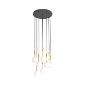 Open Design OR85334 - Lestenec na jekleni vrvici ERO 8xG9/8W/230V v zlati barvi