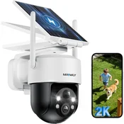 2K zunanja nadzorna kamera s solarnim napajanjem, 360° PTZ