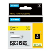 Dymo 18432 (S0718450) RHINO vinil profi D1 12mm x 5,5m črno na rumeno