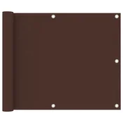Vidaxl Balkonsko platno rjavo 75x400 cm oksford blago
